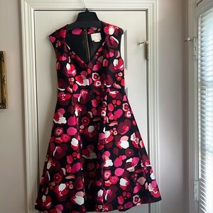 Kate Spade Black and Red Floral Mini Dress